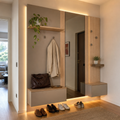 Parete ingresso con specchio Rovere Specchio 1