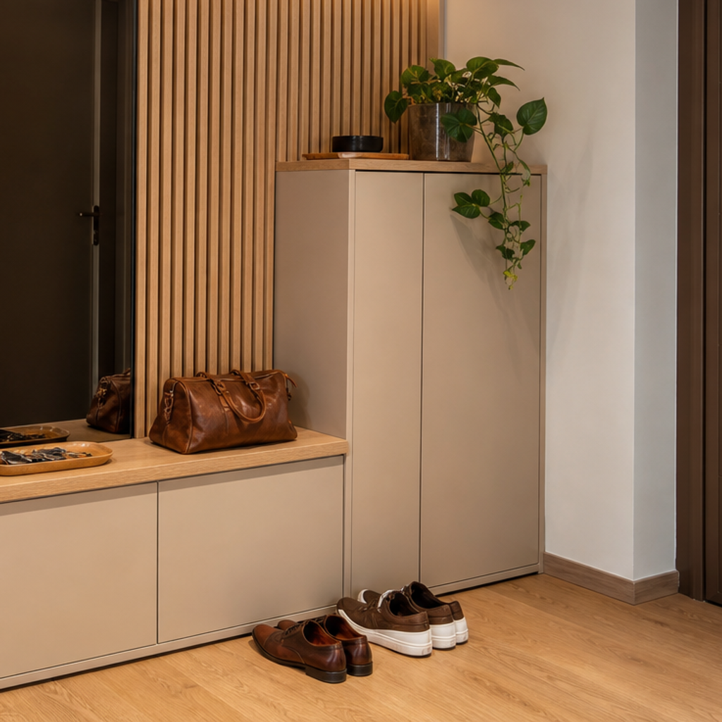 Boiserie ingresso moderna Rovere Specchio 5