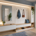 Boiserie ingresso moderna Bianco Rovere 1