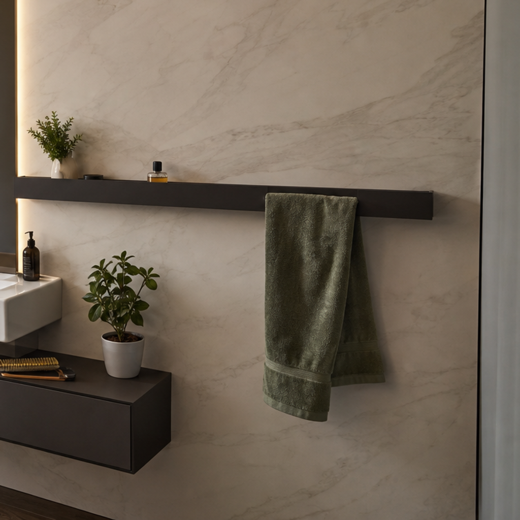 Parete bagno ospiti compatta HPL Chiaro 5