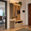 Parete ingresso compatta Rovere Specchio 1