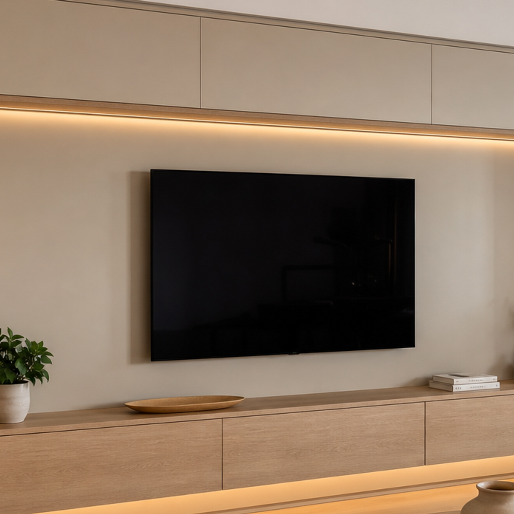 Parete TV full wall premium Rovere Sabbia 4