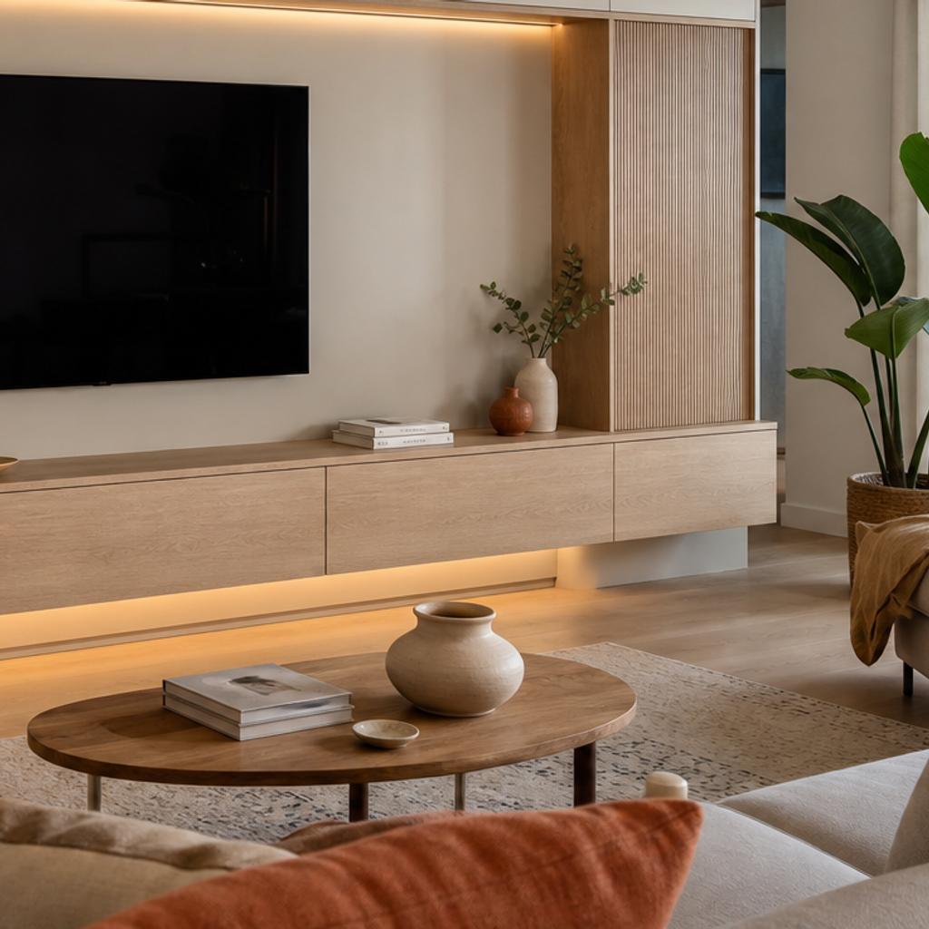 Parete TV full wall premium Rovere Sabbia 5