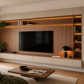 Parete TV full wall premium Noce Canapa 1