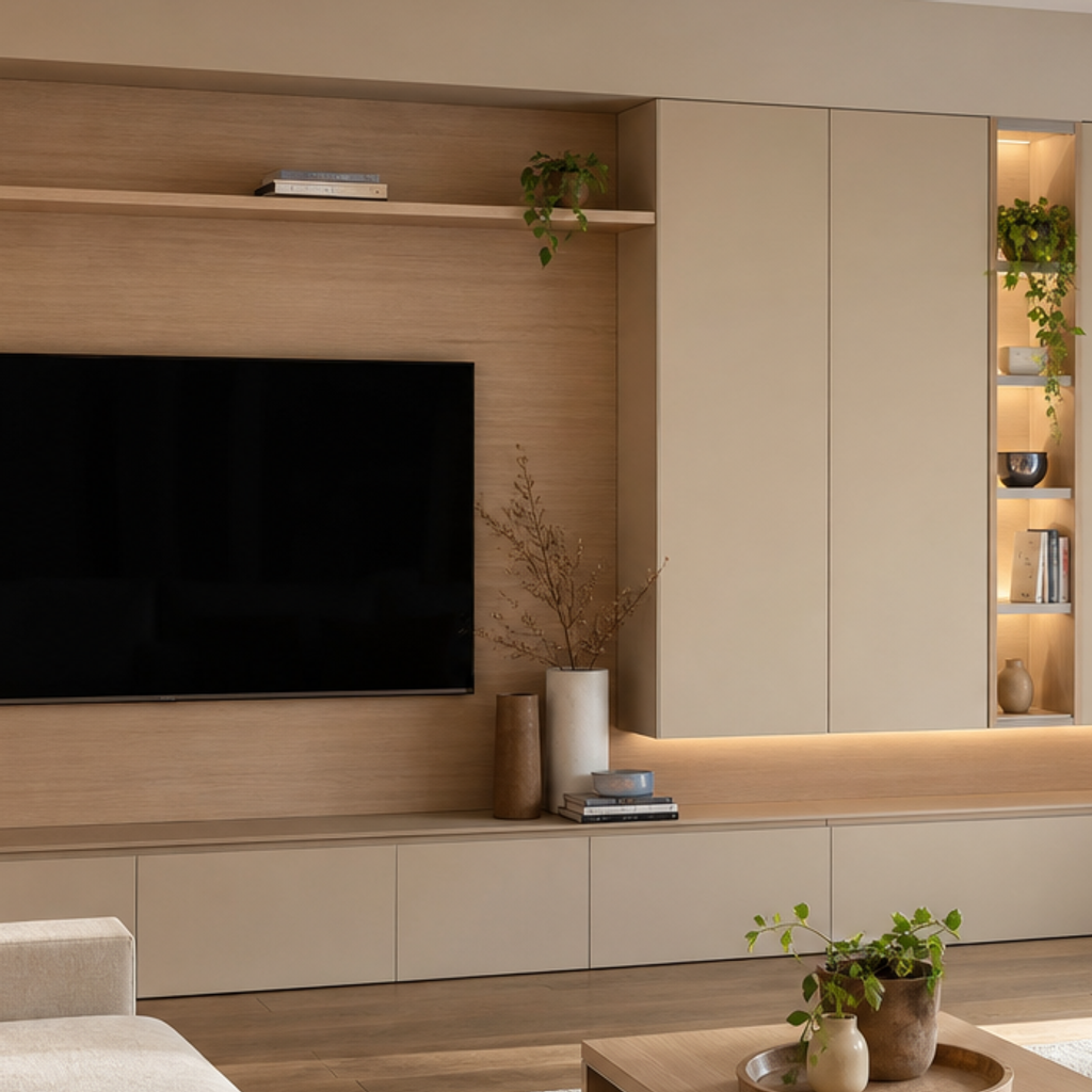 Parete soggiorno full wall Rovere Sabbia 4