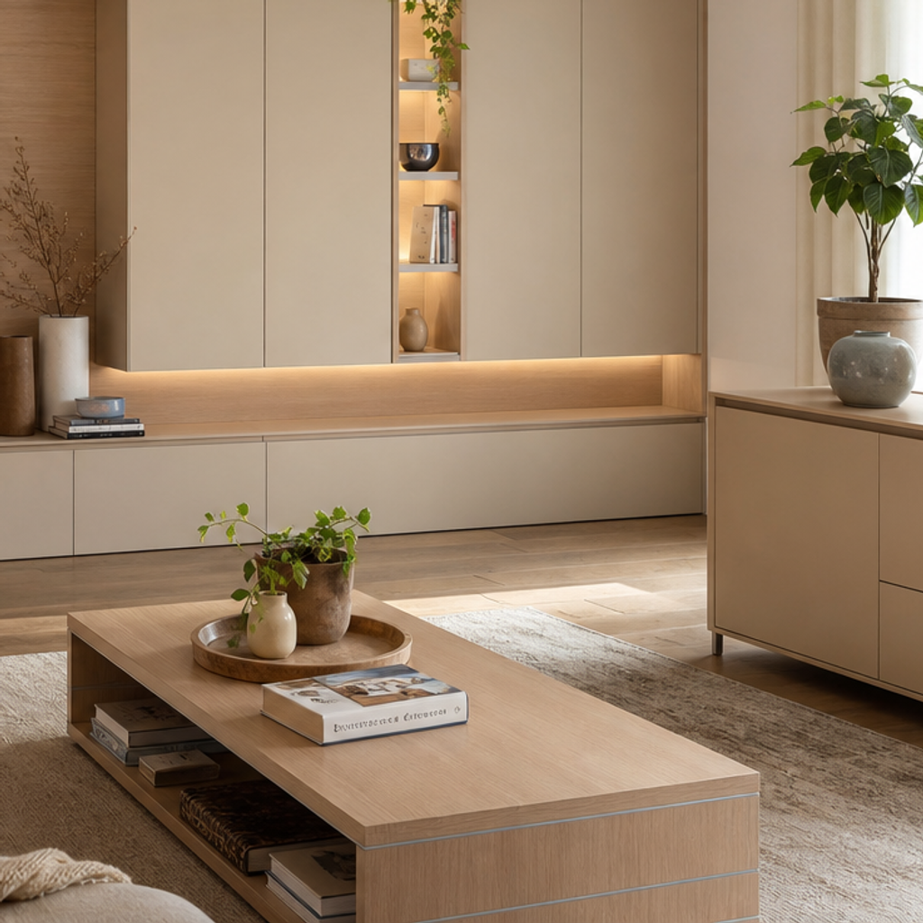 Parete soggiorno full wall Rovere Sabbia 5