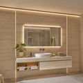 Parete bagno full height Travertino LED 1