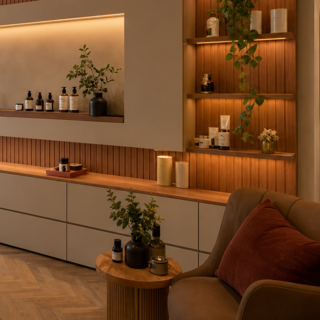 Parete commerciale full wall Noce LED 5