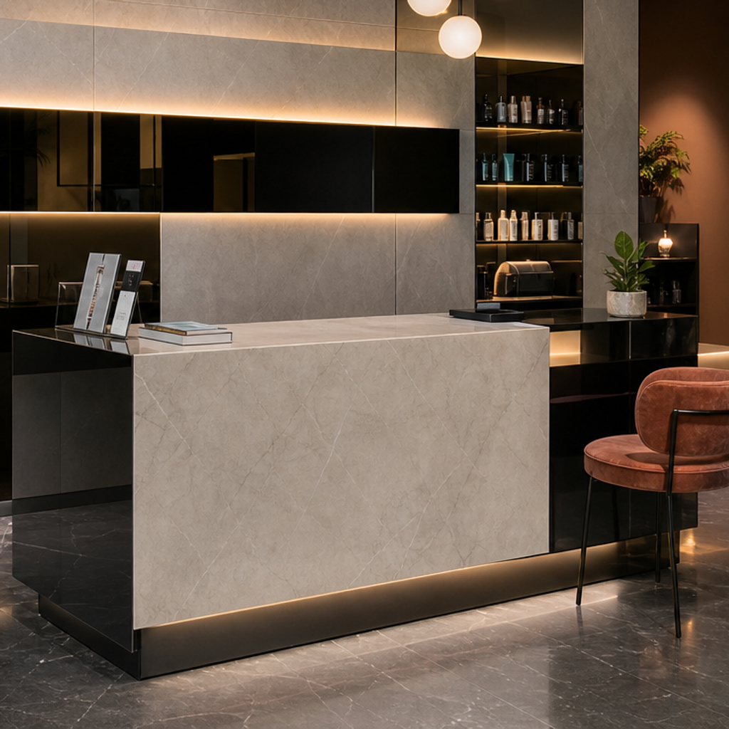 Parete commerciale full wall Marmo Specchio 5