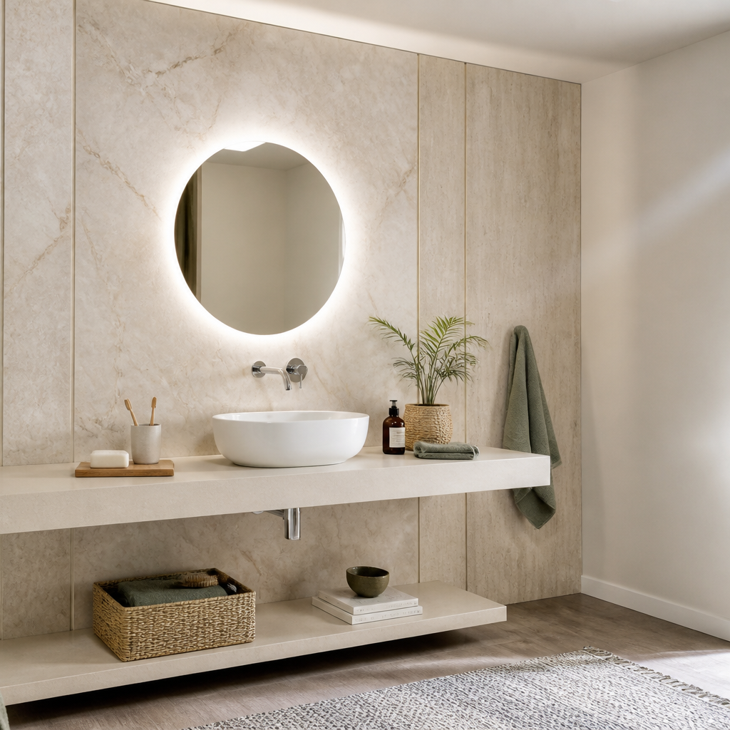 Parete lavabo Marmo Materia 3