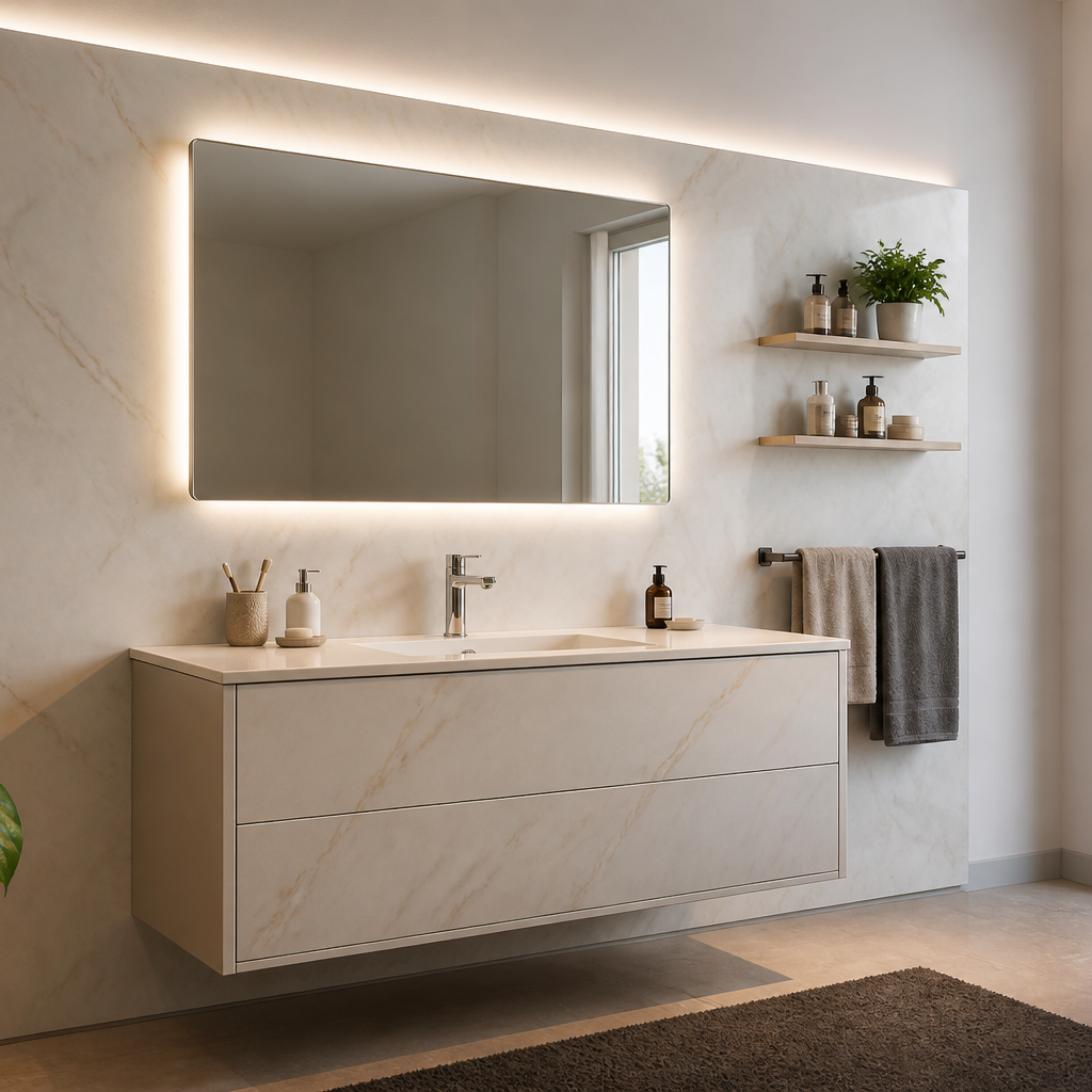 Parete Mobile bagno coordinato Marmo Linea 1