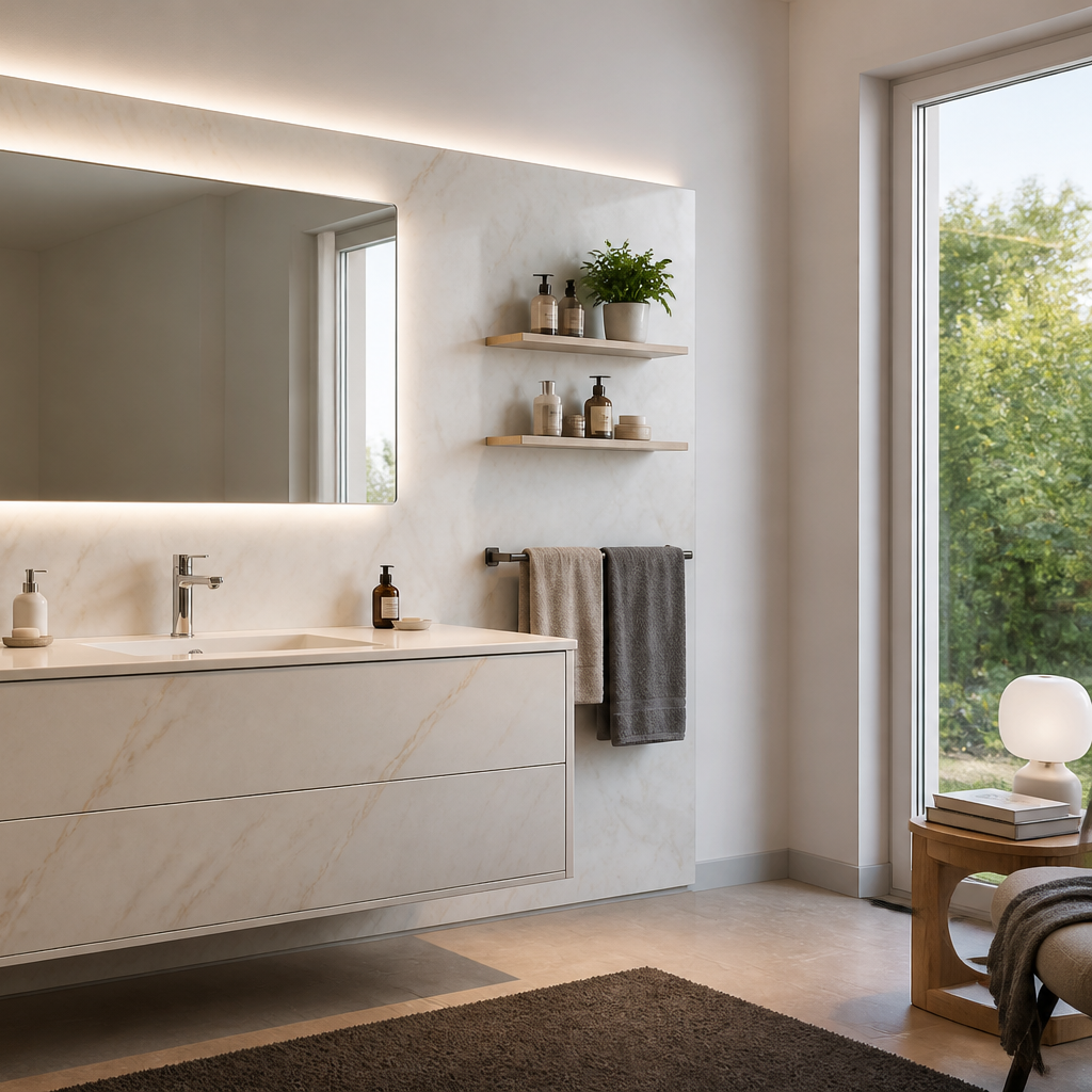 Parete Mobile bagno coordinato Marmo Linea 3