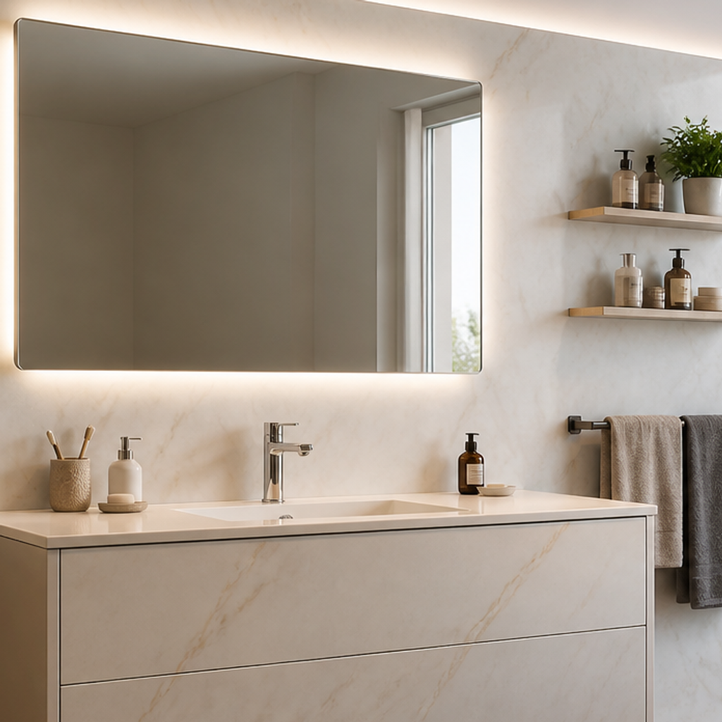 Parete Mobile bagno coordinato Marmo Linea 4