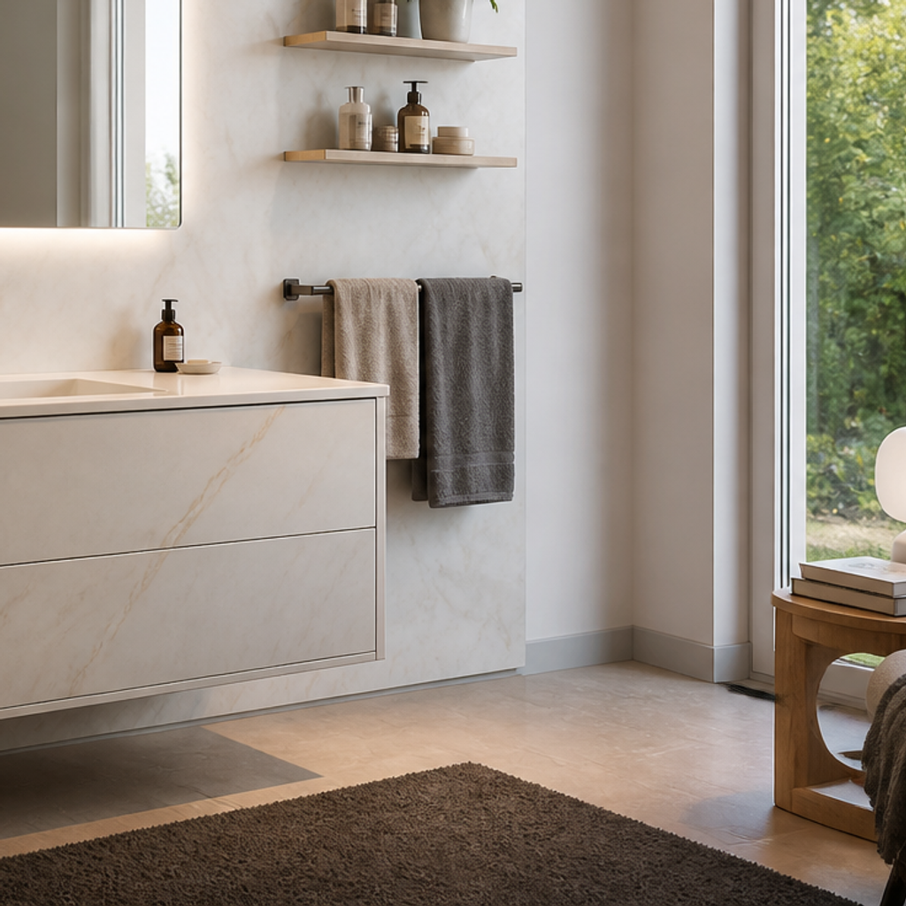 Parete Mobile bagno coordinato Marmo Linea 5