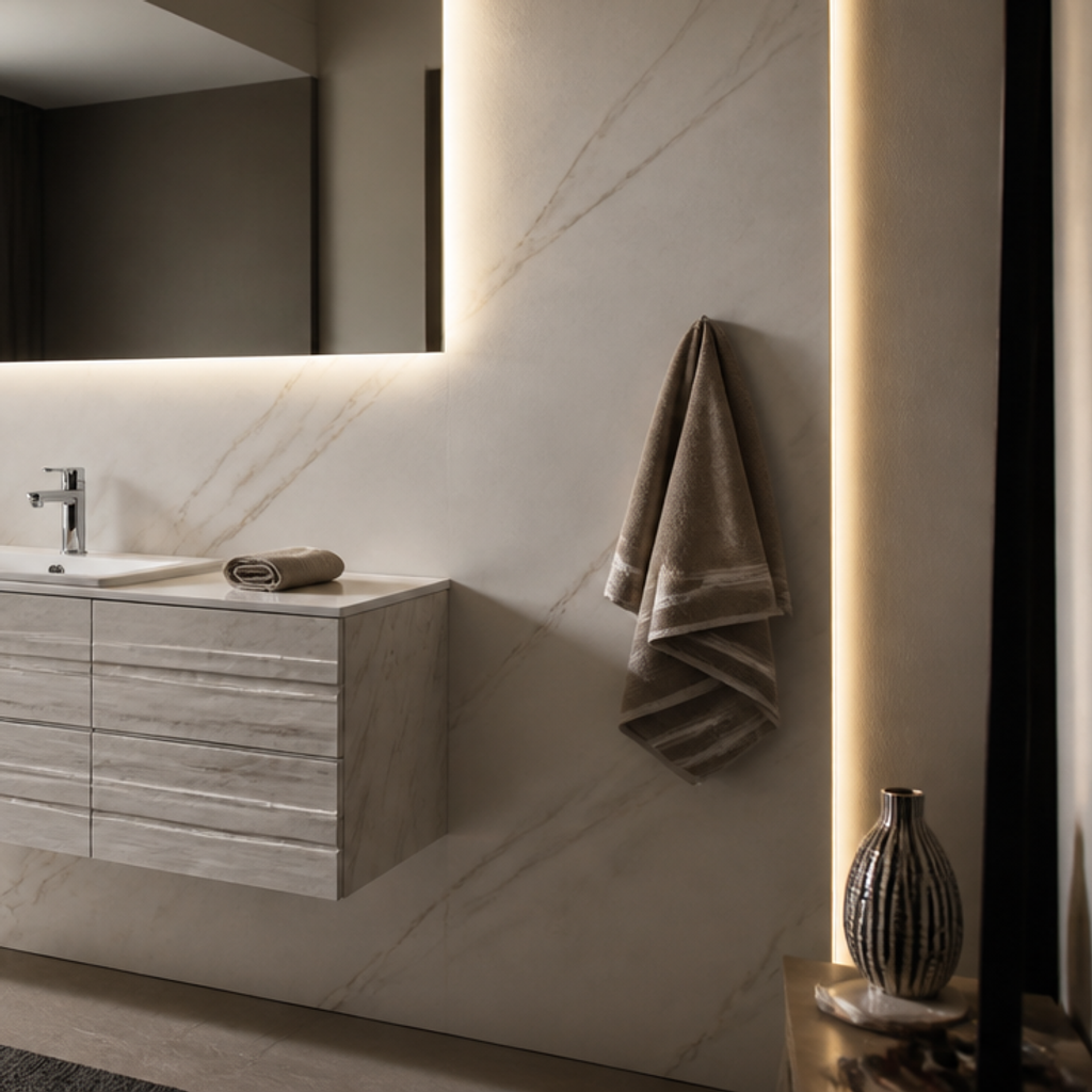 Parete Mobile bagno coordinato Marmo Ritmo 5