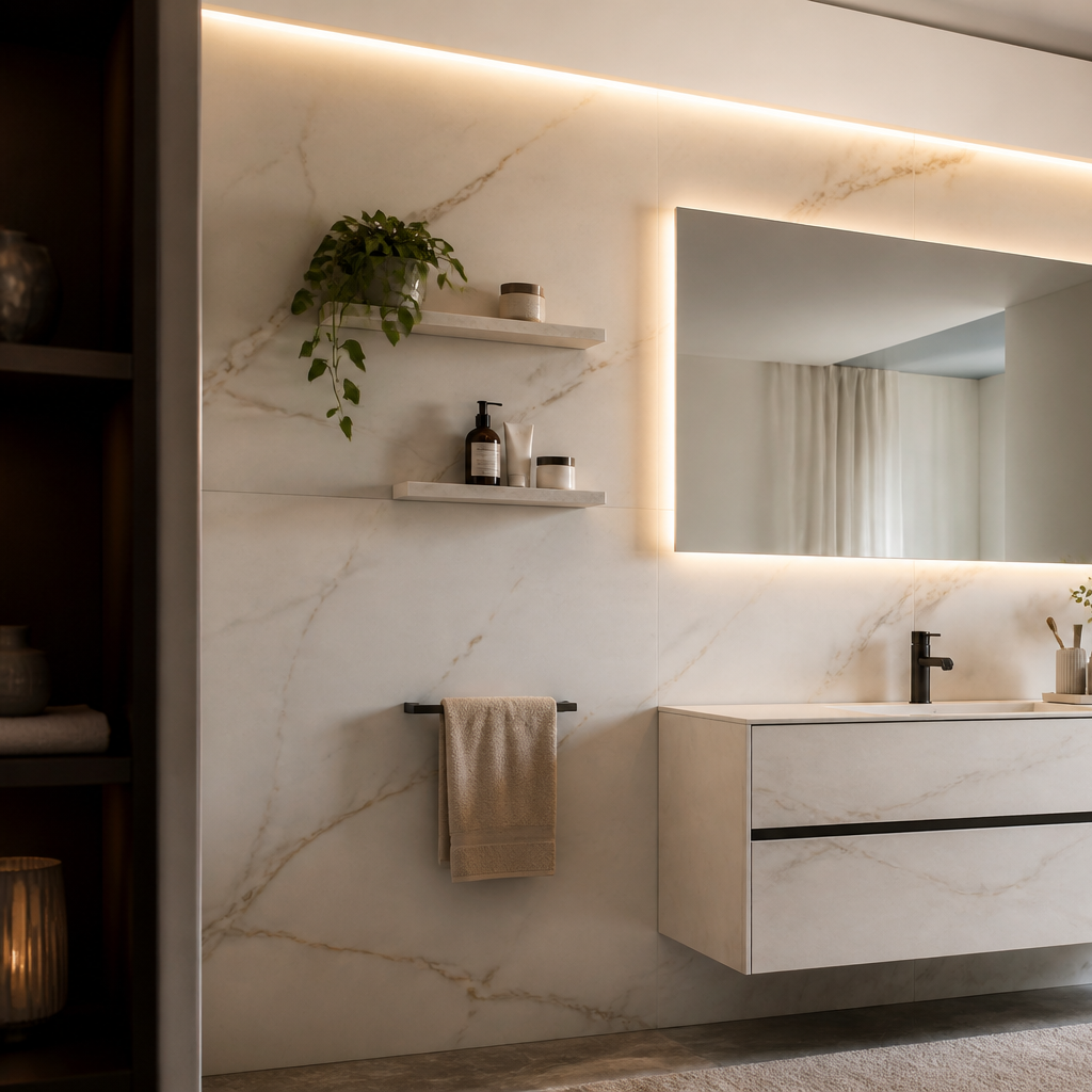 Parete Mobile bagno coordinato Marmo Materia 2