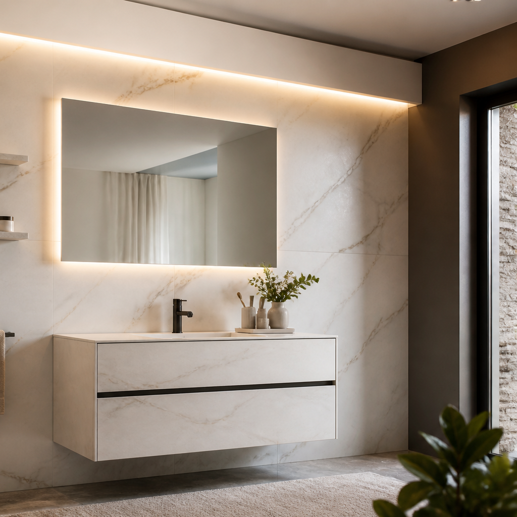 Parete Mobile bagno coordinato Marmo Materia 3