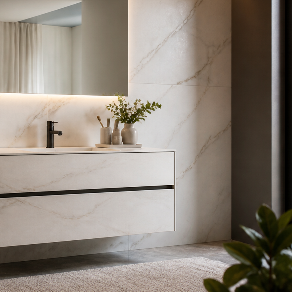 Parete Mobile bagno coordinato Marmo Materia 5