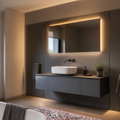 Parete Bagno minimal moderno Specchio Profilo 1