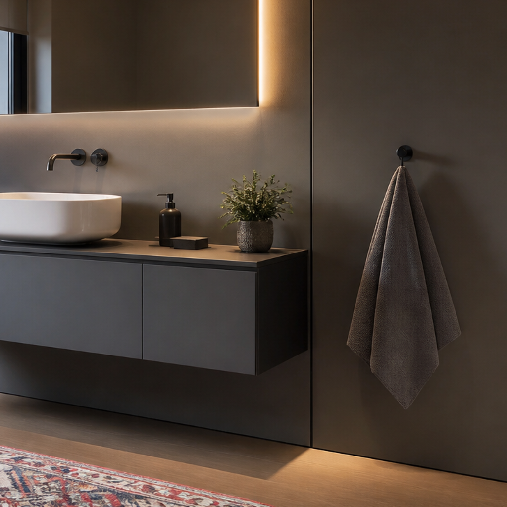 Parete Bagno minimal moderno Specchio Profilo 5