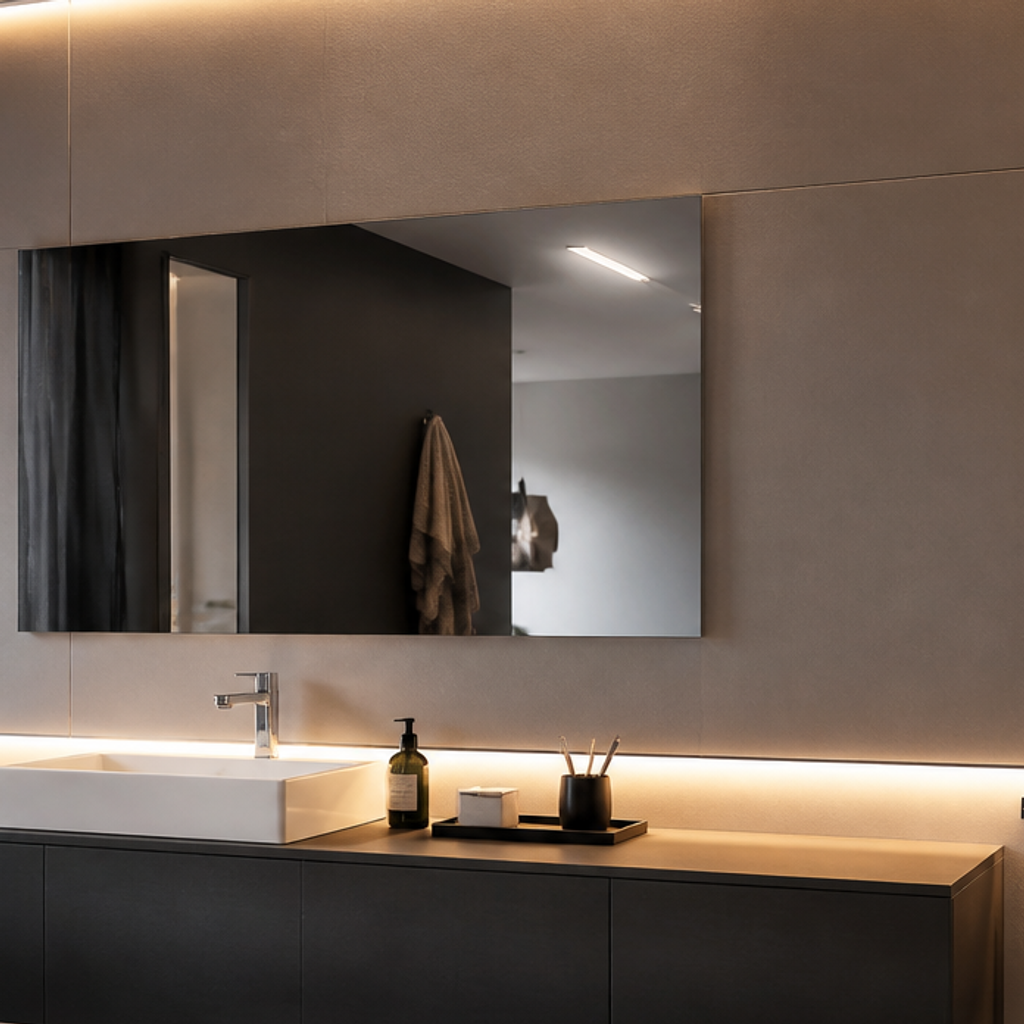 Parete Bagno minimal moderno Specchio Naturale 4