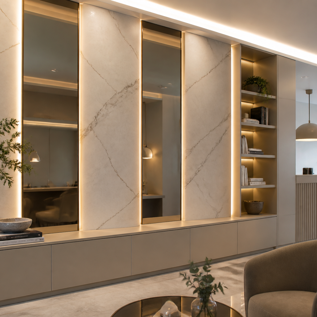 Parete Salone di bellezza Marmo Materia 1