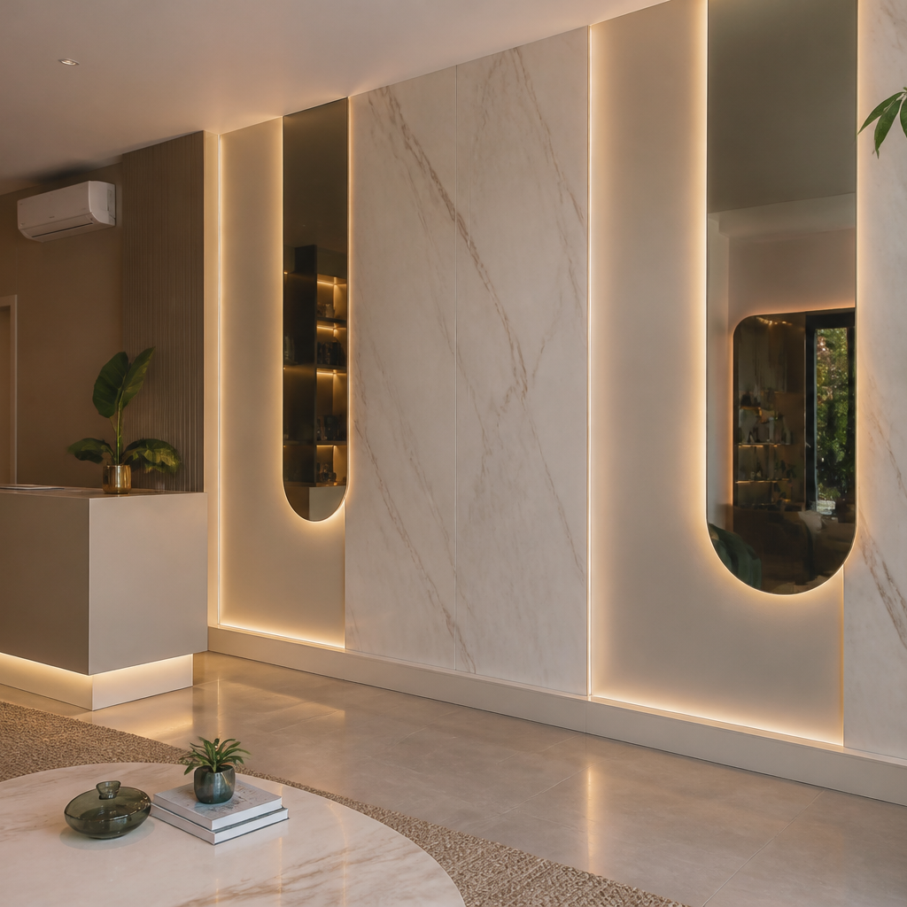 Parete Salone di bellezza Marmo Forma 1