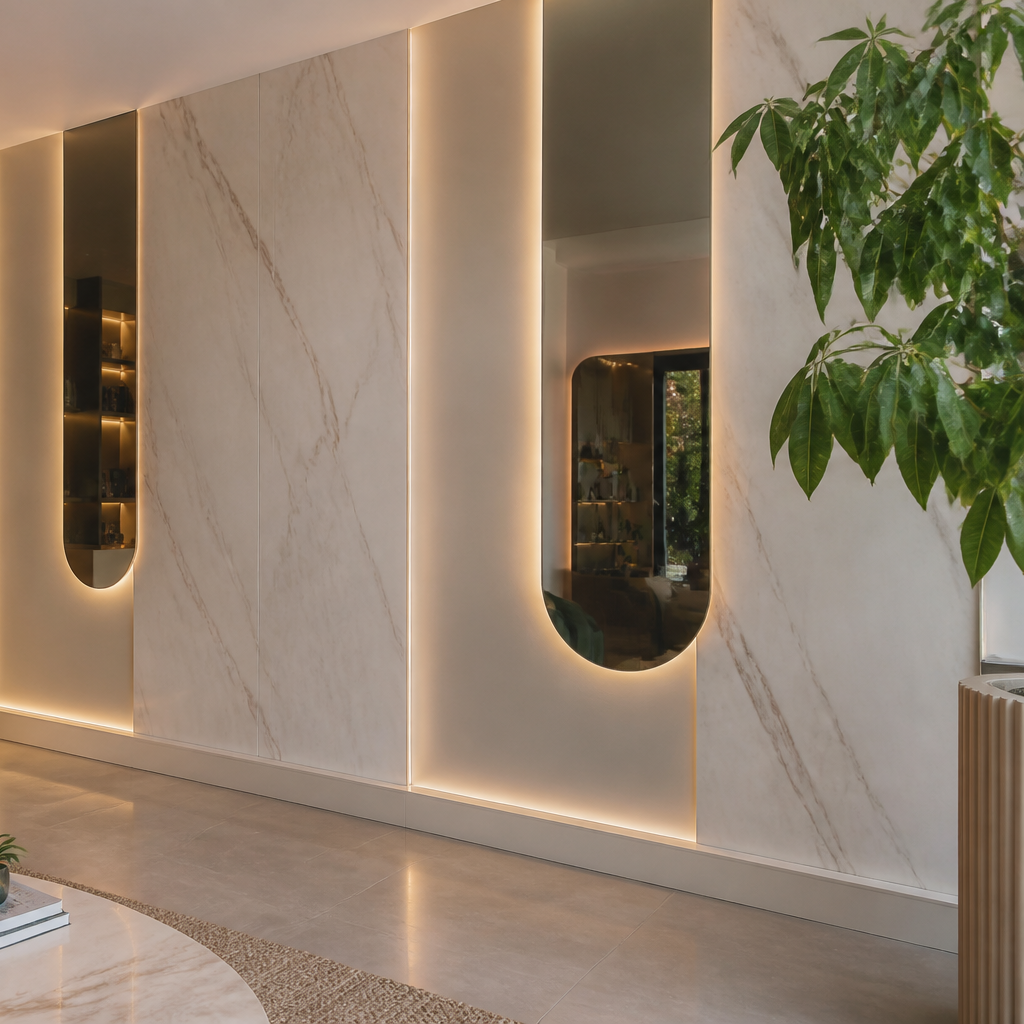 Parete Salone di bellezza Marmo Forma 3