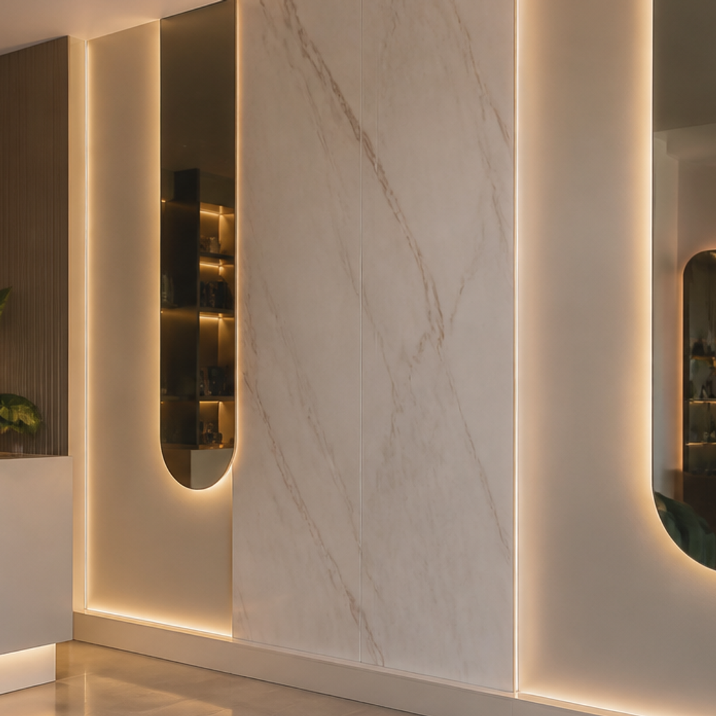 Parete Salone di bellezza Marmo Forma 4