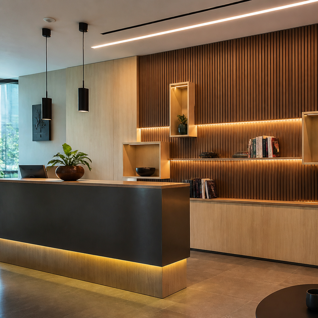 Parete Showroom e boutique Noce Ritmo 2