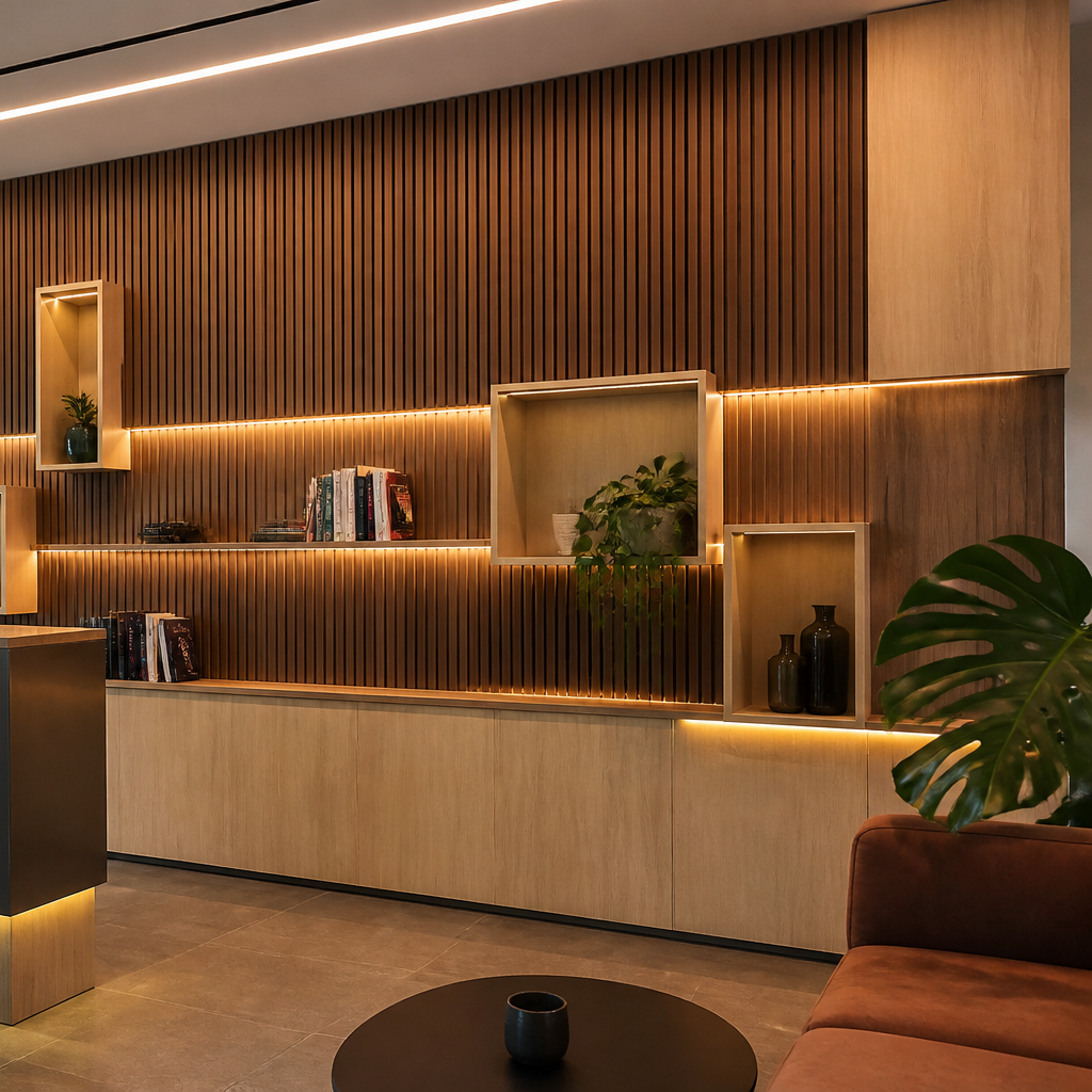 Parete Showroom e boutique Noce Ritmo 3