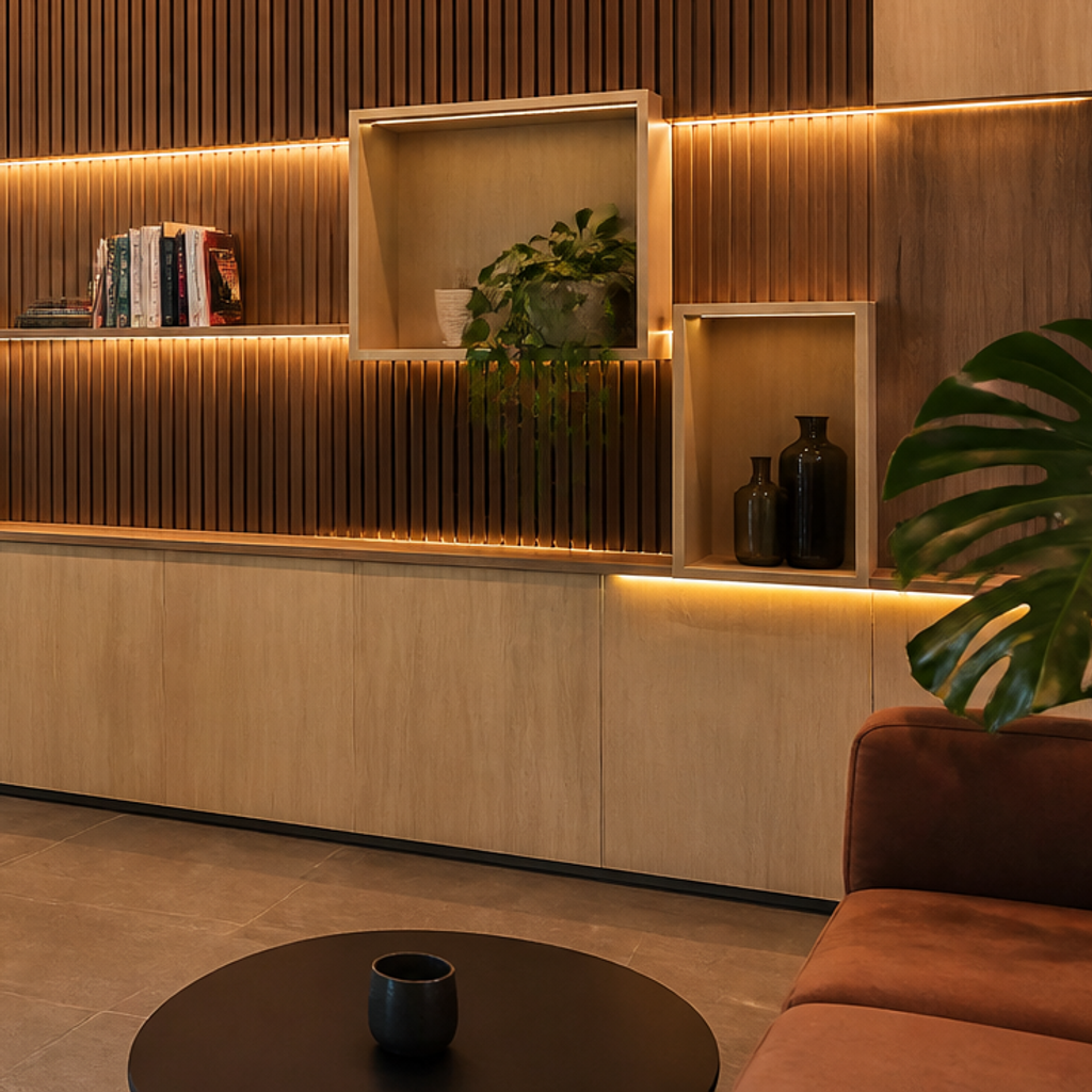 Parete Showroom e boutique Noce Ritmo 5