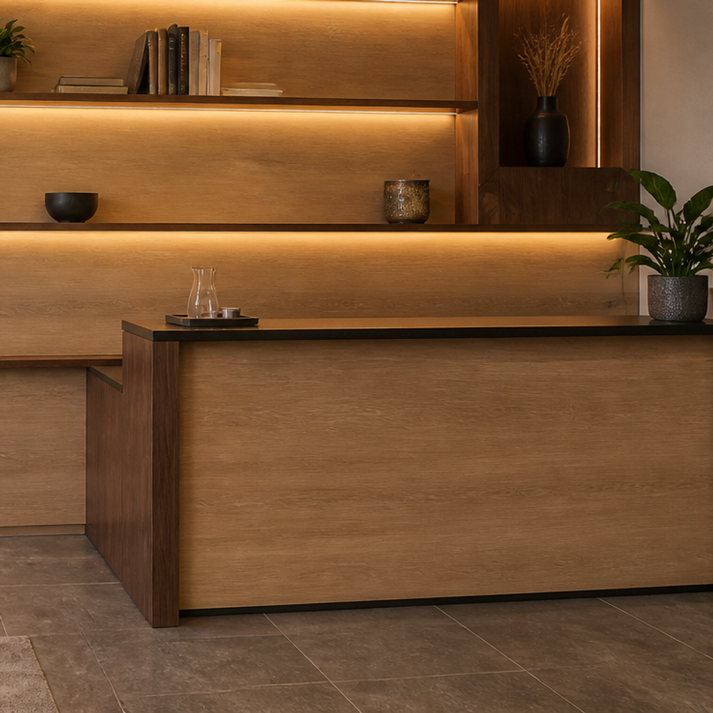 Parete Showroom e boutique Noce Profilo 5