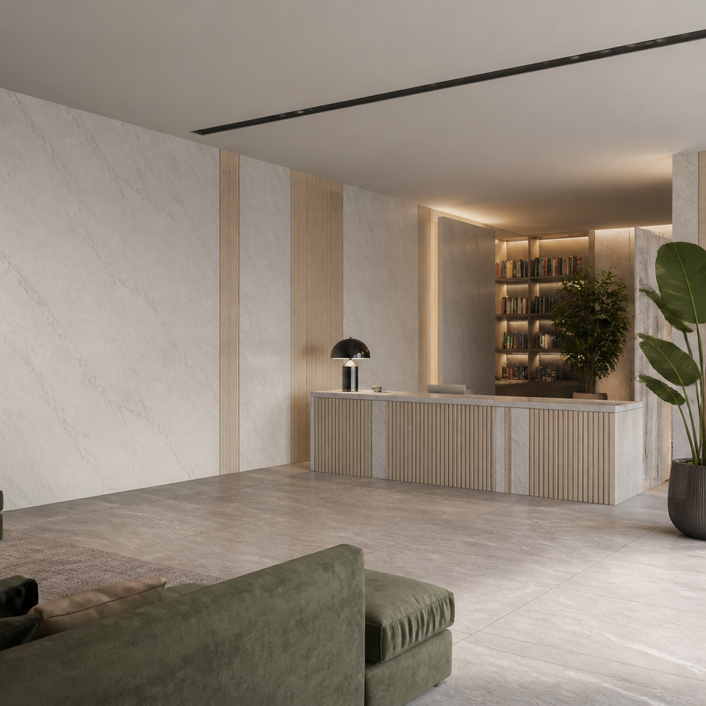 Parete Commerciale lavabile Marmo Forma 3