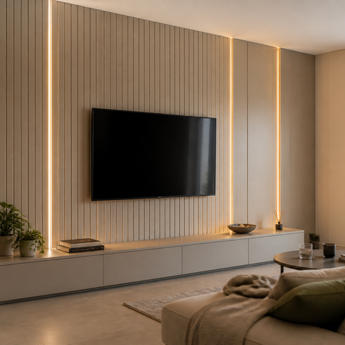 Boiserie con LED Canapa Ritmo 1