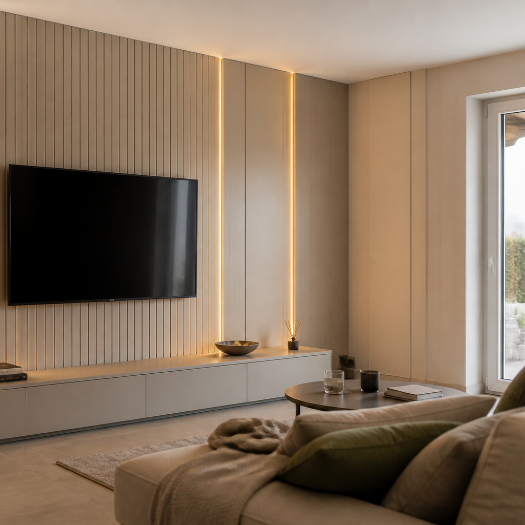 Boiserie con LED Canapa Ritmo 3