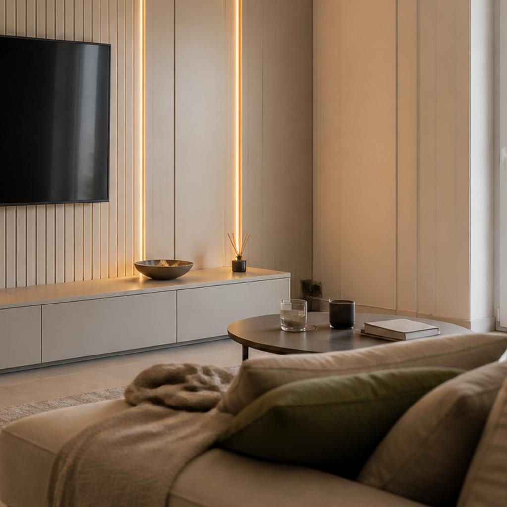 Boiserie con LED Canapa Ritmo 5