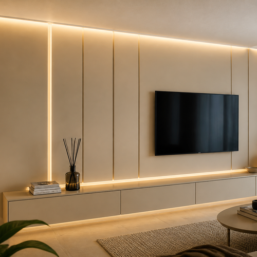 Boiserie con LED Canapa Aria 1