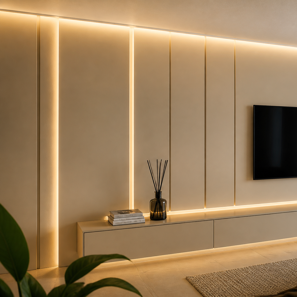 Boiserie con LED Canapa Aria 2