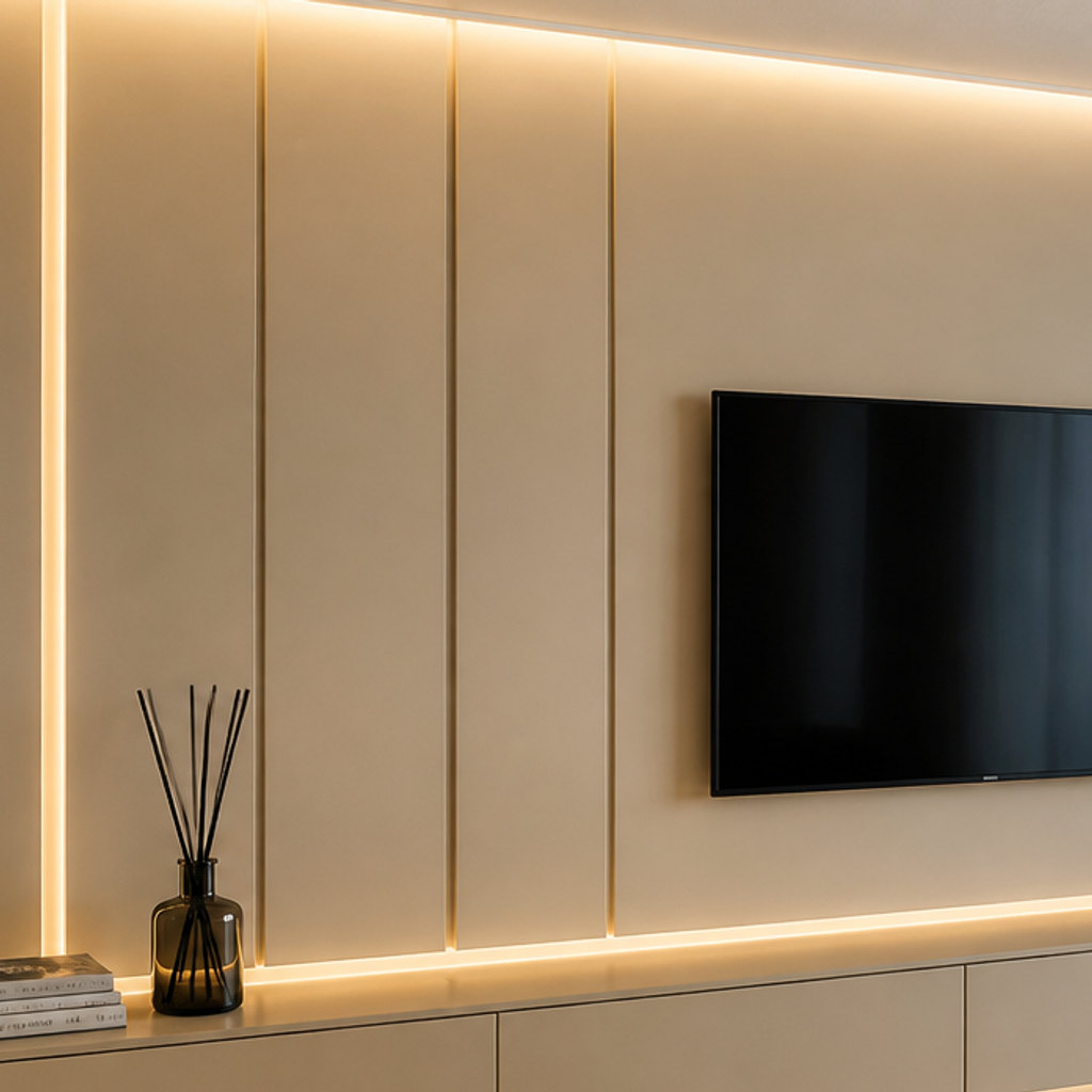 Boiserie con LED Canapa Aria 4