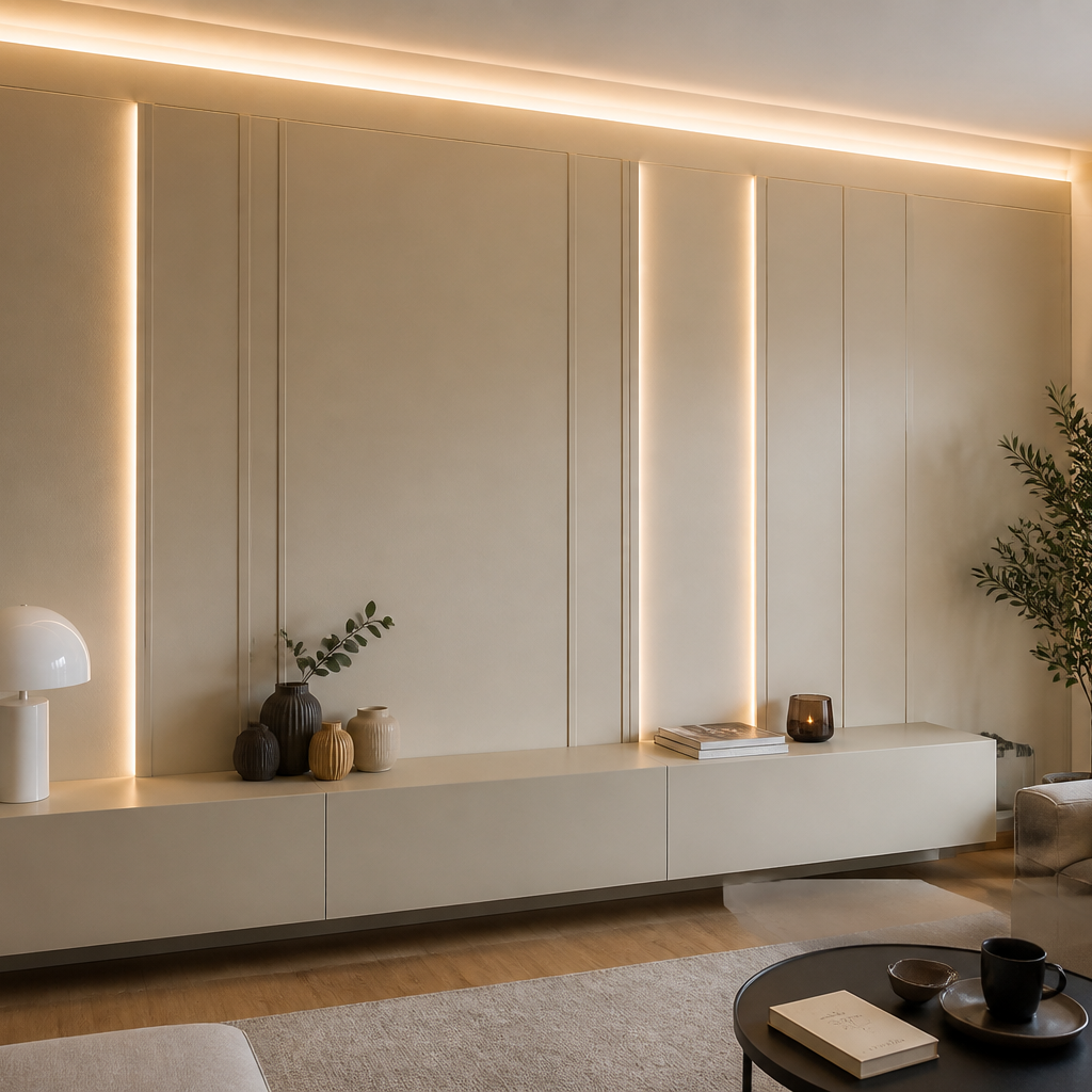 Boiserie con LED Canapa Profilo 1