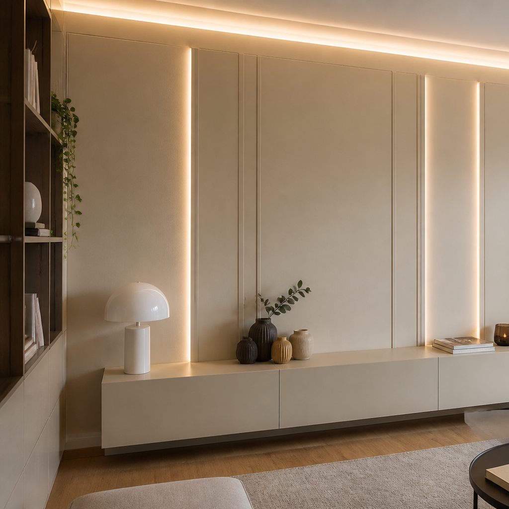 Boiserie con LED Canapa Profilo 2
