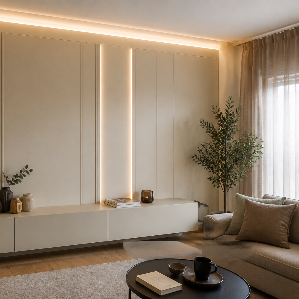 Boiserie con LED Canapa Profilo 3