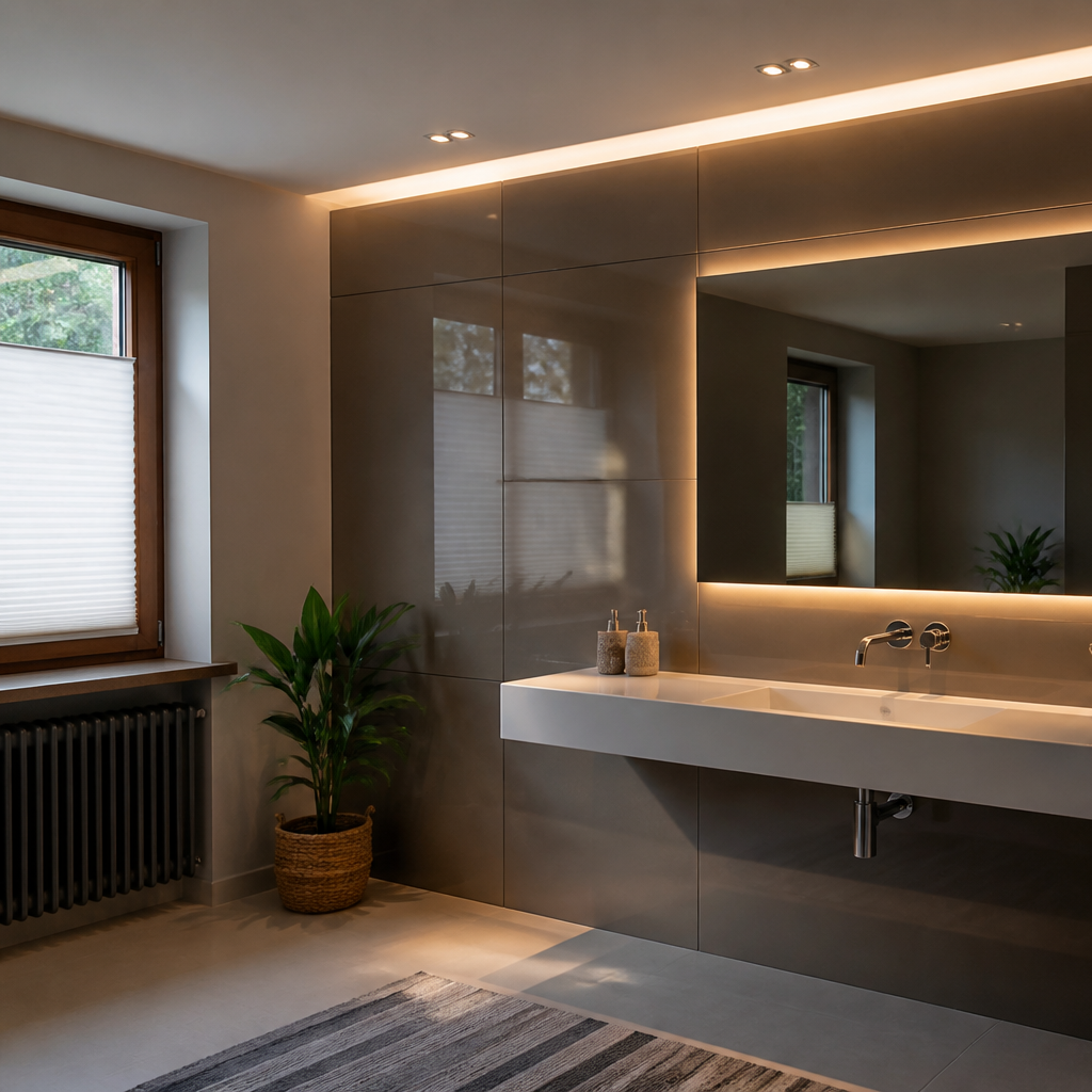 Parete Specchio con LED Naturale 2