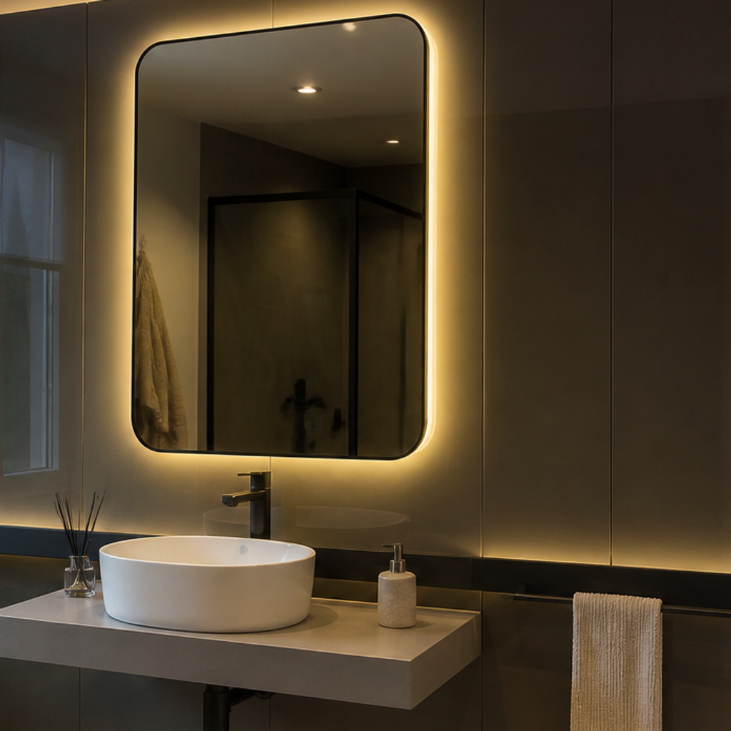 Parete Specchio con LED Atelier 4