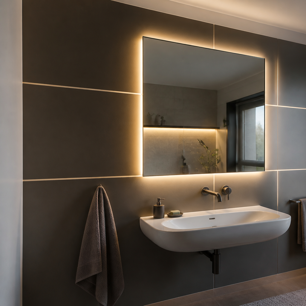 Parete Specchio con LED Calma 2