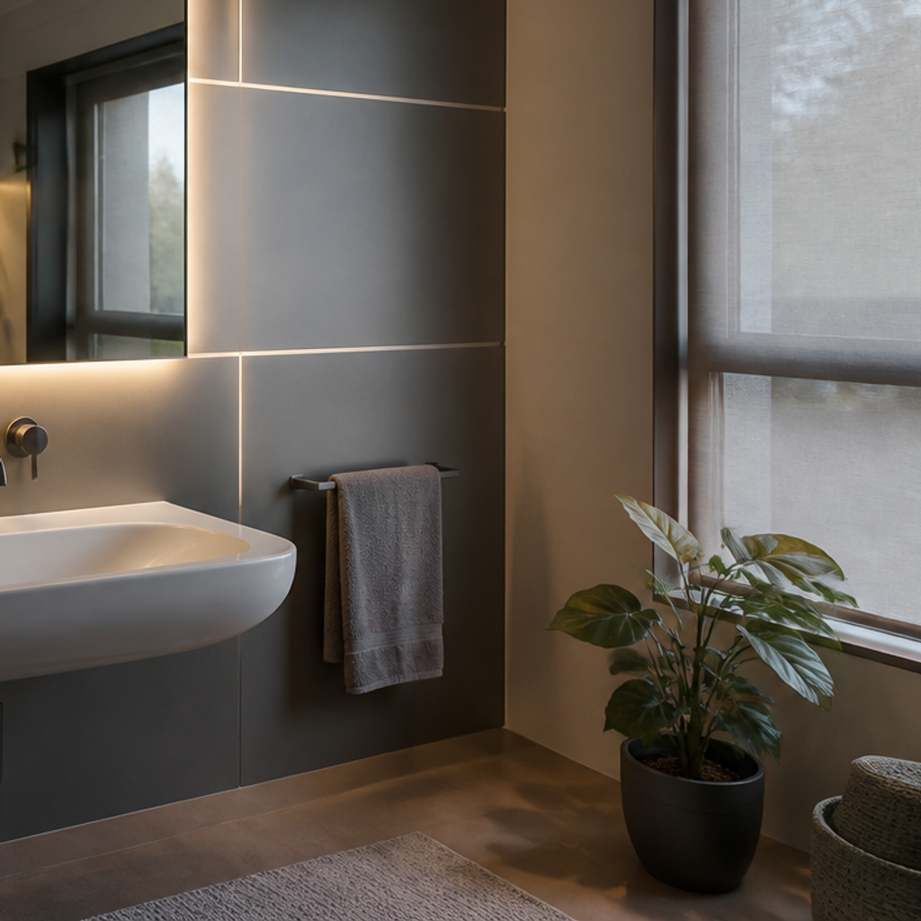 Parete Specchio con LED Calma 5