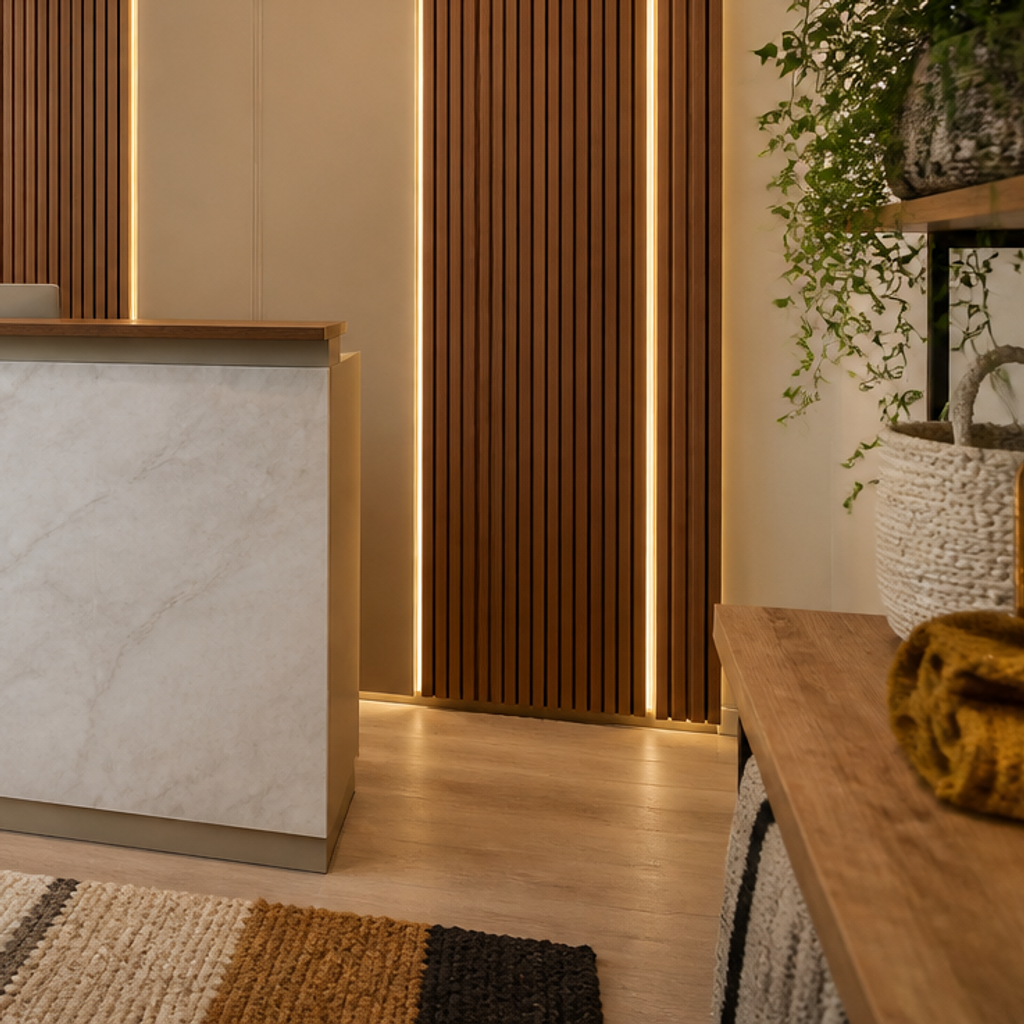 Parete reception Marmo Calma 5