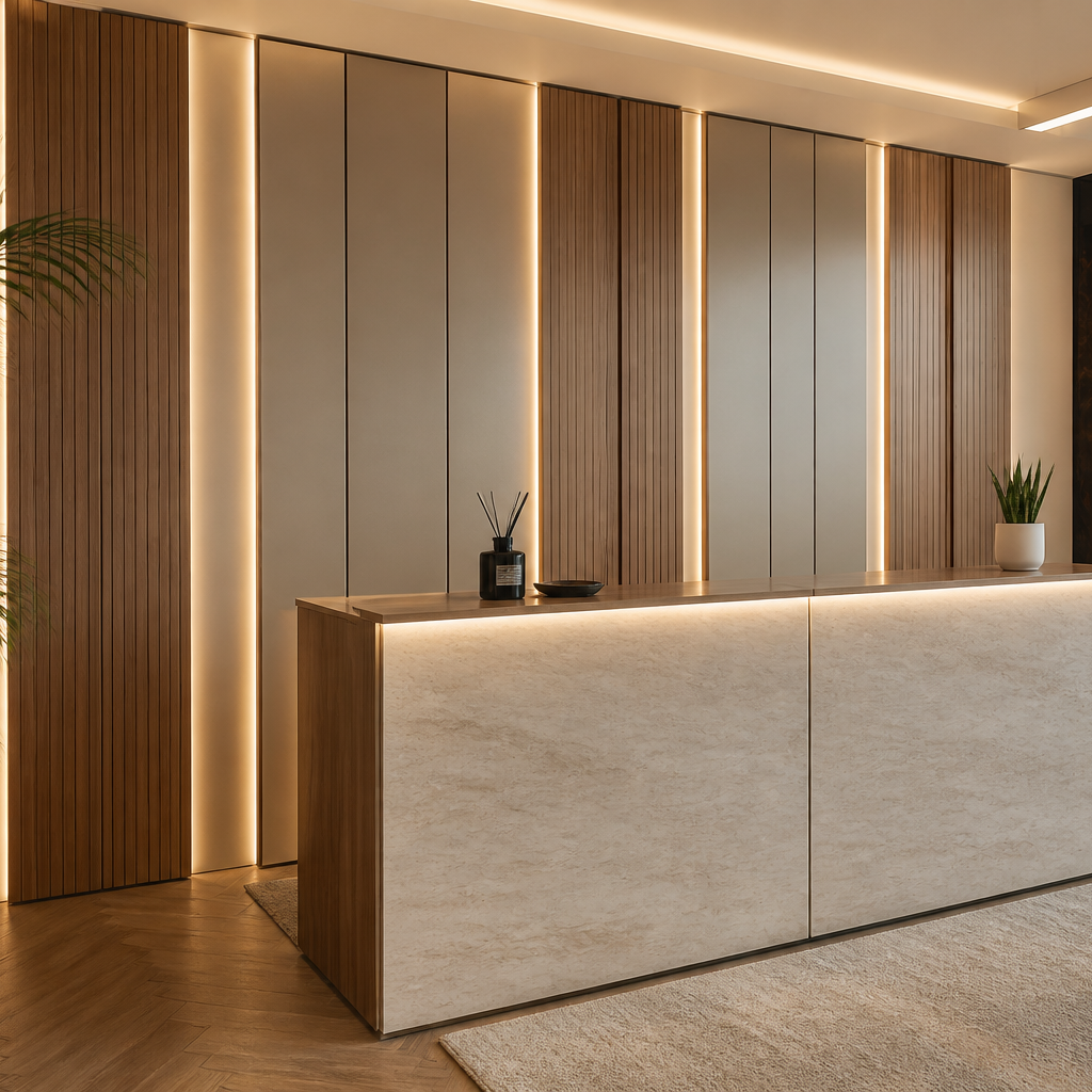 Parete reception Marmo Linea 1