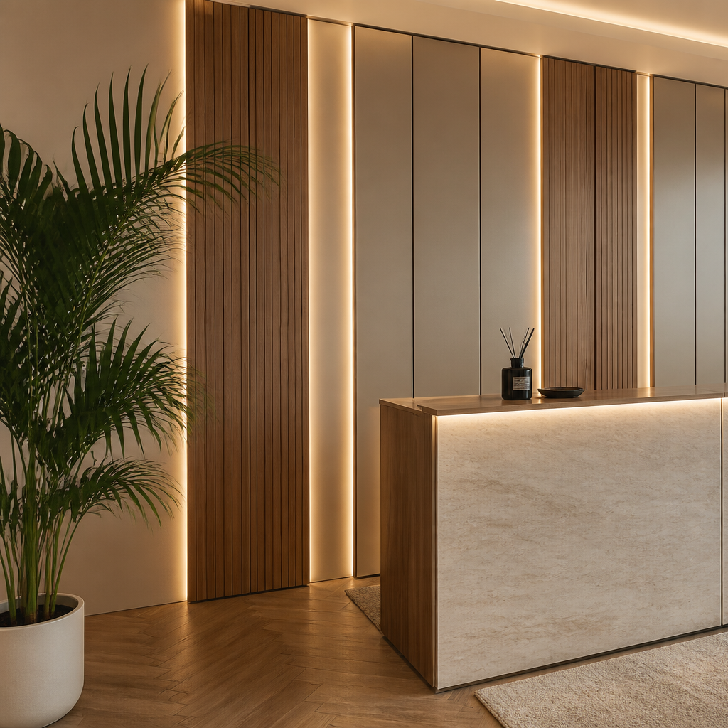 Parete reception Marmo Linea 2